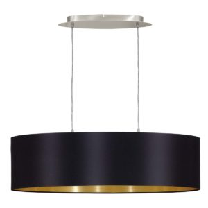 Κρεμαστό 2φωτο φωτιστικό L780 MASERLO Μαύρο-Χρυσό