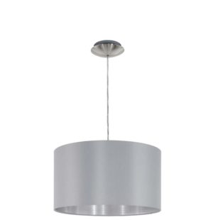 Κρεμαστό φωτιστικό Ø380mm MASERLO Γκρι-Ασημί