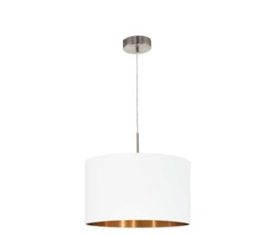 Κρεμαστό φωτιστικό Ø380mm PASTERI Λευκό-Χαλκός