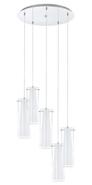 Κρεμαστό 5φωτο φωτιστικό PINTO Χρωμέ