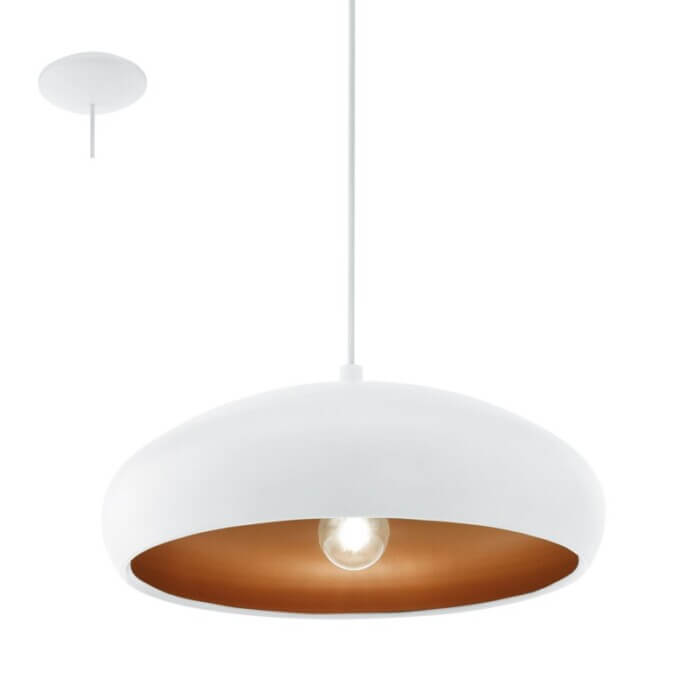 Κρεμαστό φωτιστικό MOGANO 1 Λευκό-Χαλκός EGLO