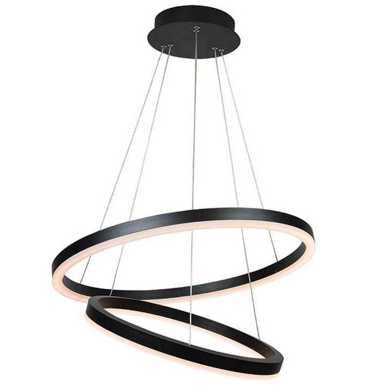 Κρεμαστό Φωτιστικό Οροφής Led Αλουμινίου Μαύρο ZAMBELIS LIGHTS