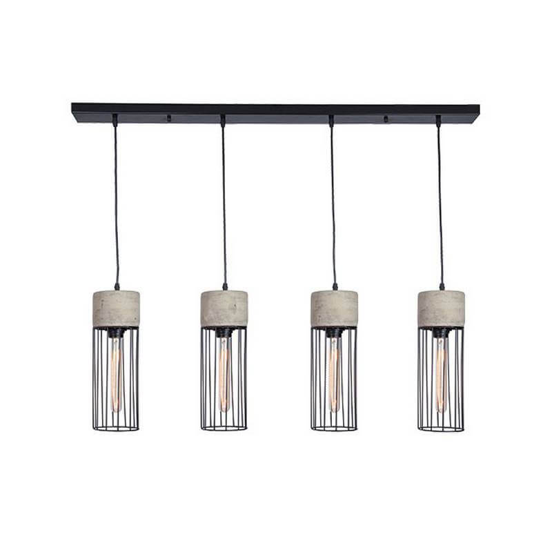 Κρεμαστό Φωτιστικό Οροφής Ράγα Μαύρο Γκρι Ε27 ZAMBELIS LIGHTS