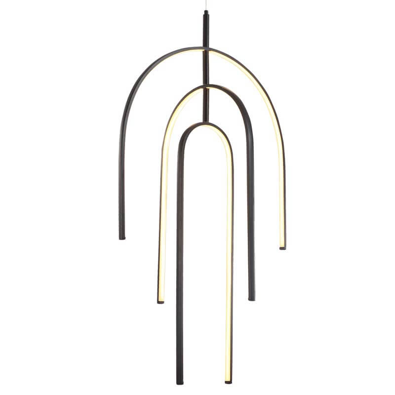 Κρεμαστό Φωτιστικό Οροφής Led Αλουμινίου Μαύρο ZAMBELIS LIGHTS