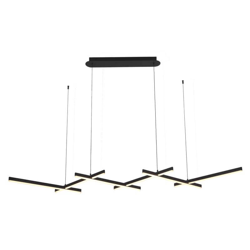 Κρεμαστό Φωτιστικό Ράγα με Ενσωματωμένο LED σε Μαύρο Χρώμα ZAMBELIS LIGHTS