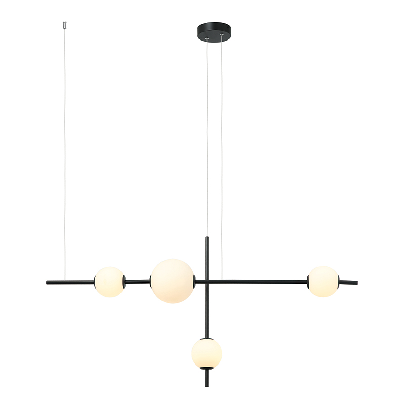 Κρεμαστό Φωτιστικό Οροφής Ράγα Led Αλουμινίου Μαύρο Dimmable ZAMBELIS LIGHTS