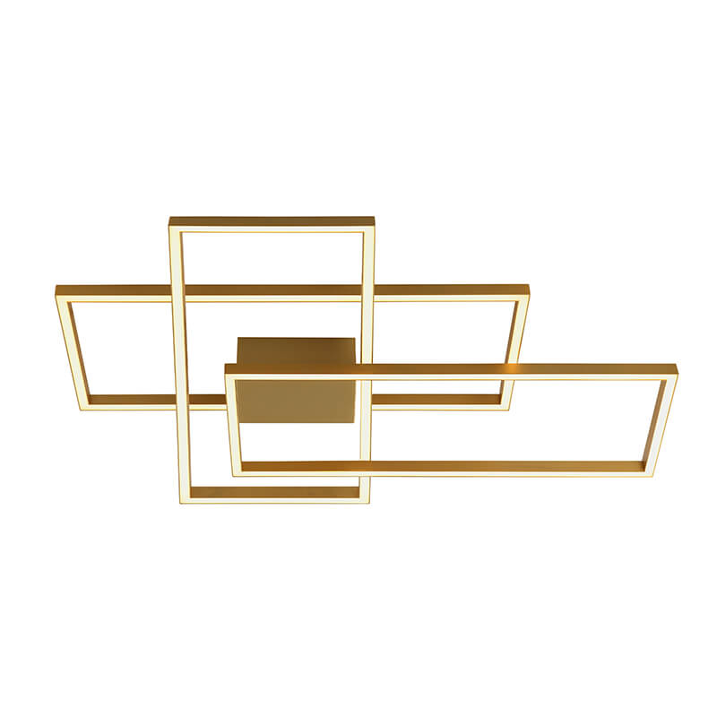 Μεταλλική Πλαφονιέρα Οροφής 42W με Ενσωματωμένο Led Αλουμινίου Χρυσό Dimmable ZAMBELIS LIGHTS