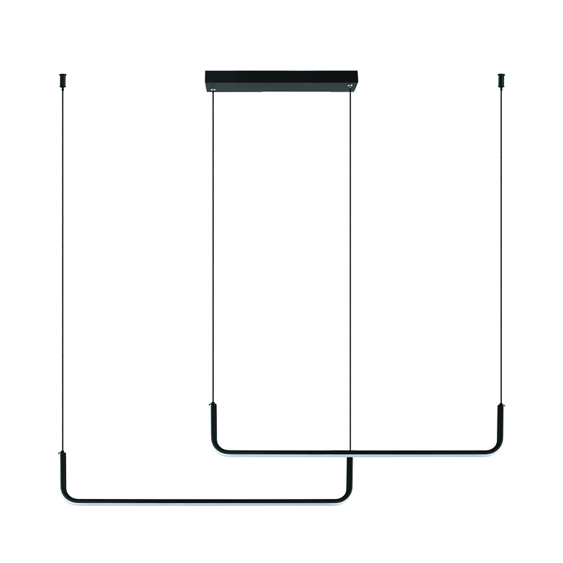 Κρεμαστό Φωτιστικό Οροφής Ράγα 40W με Ενσωματωμένο LED Αλουμινίου Μαύρο Dimmable ZAMBELIS LIGHTS