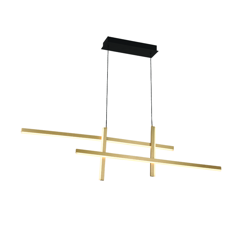 Κρεμαστό Φωτιστικό Οροφής Ράγα με Ενσωματωμένο LED Χρυσό Μαύρο Dimmable ZAMBELIS LIGHTS