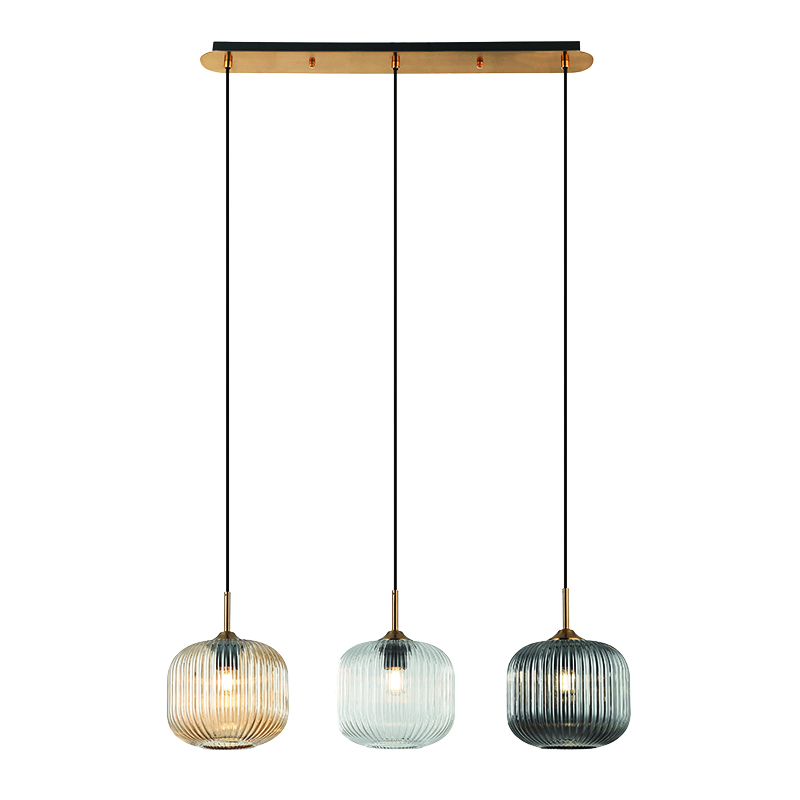 Κρεμαστό Φωτιστικό Οροφής Ράγα Γυάλινο Φυμέ/Σαμπανί/Διάφανο ZAMBELIS LIGHTS