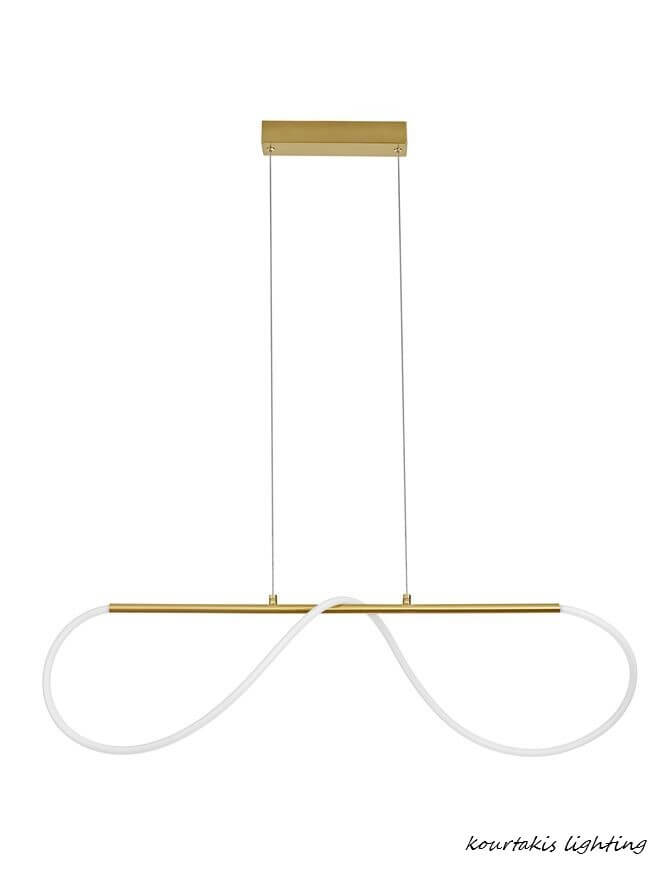 Κρεμαστό Φωτιστικό Οροφής χρυσό λευκό TIRIAC  Nova Luce