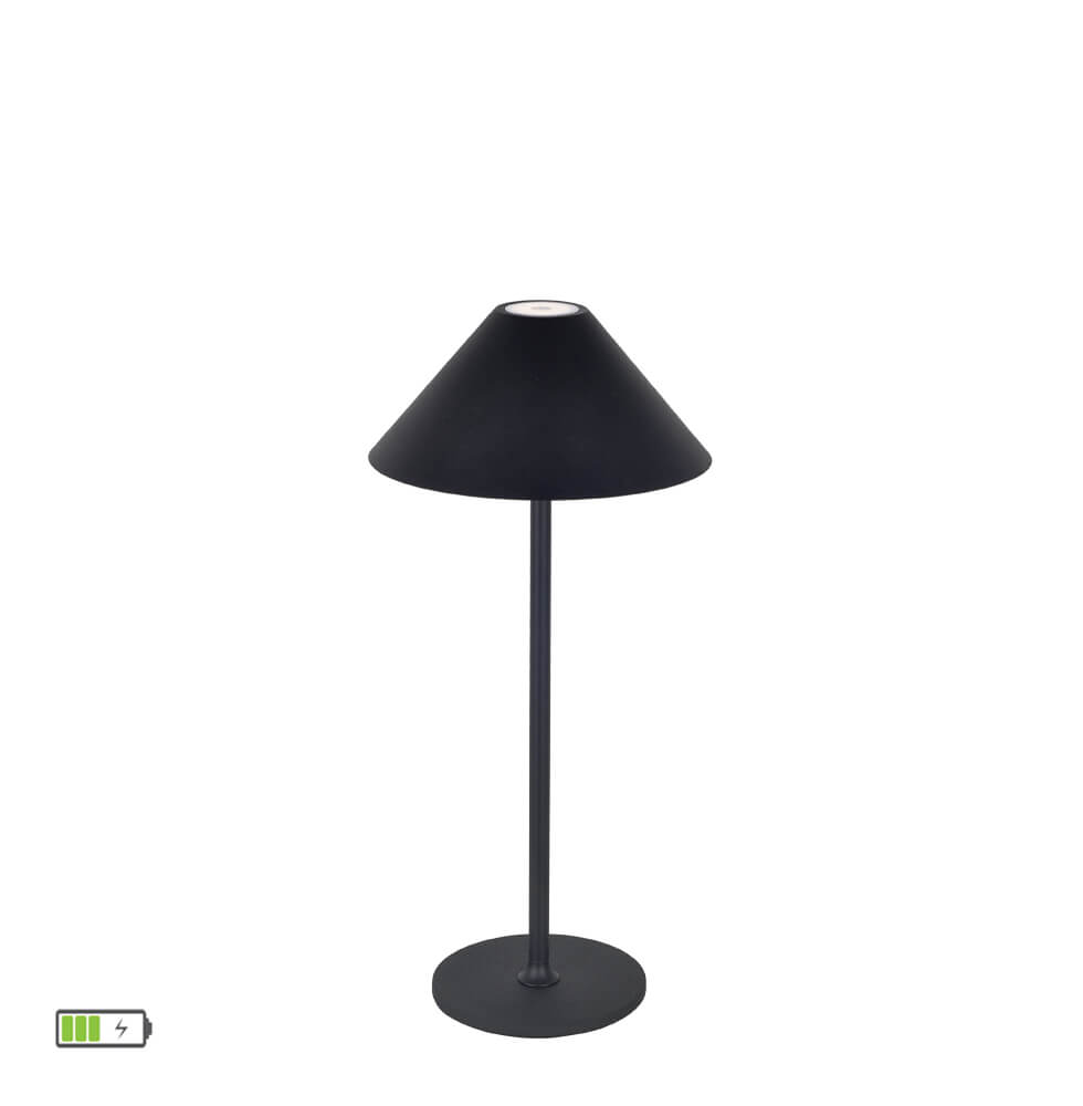 Πορτατίφ Μαύρο με Μπαταρία Cone Μαύρο Viokef