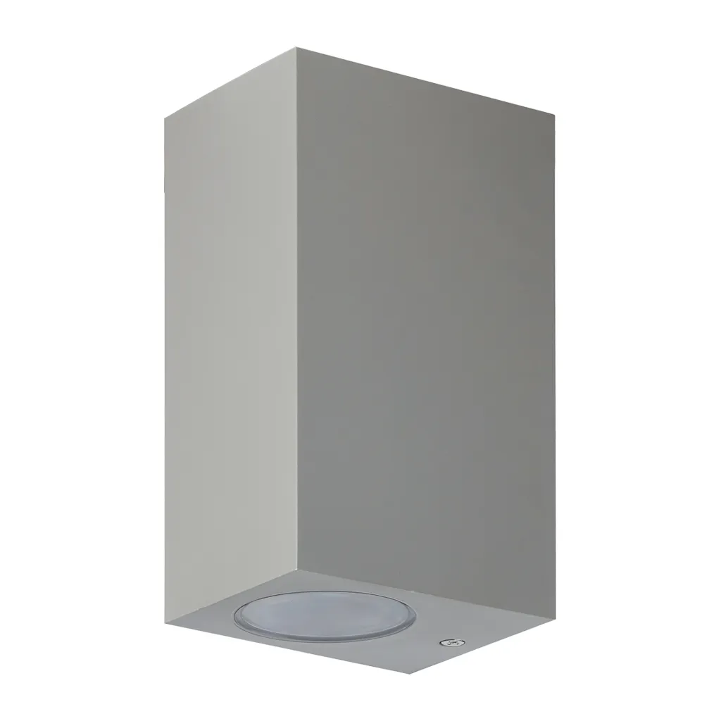 GEKAS Επίτοιχο Φωτιστικό Matrix 2xGU10 max2Χ7W Ασημί
