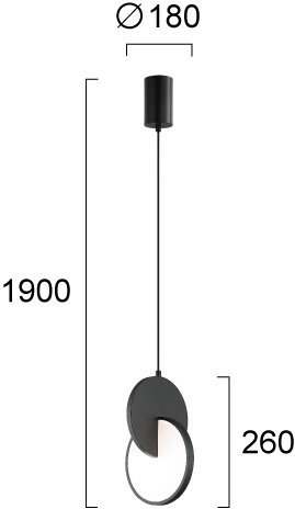 Viokef Κρεμαστό Φωτιστικό Μαύρο Magic