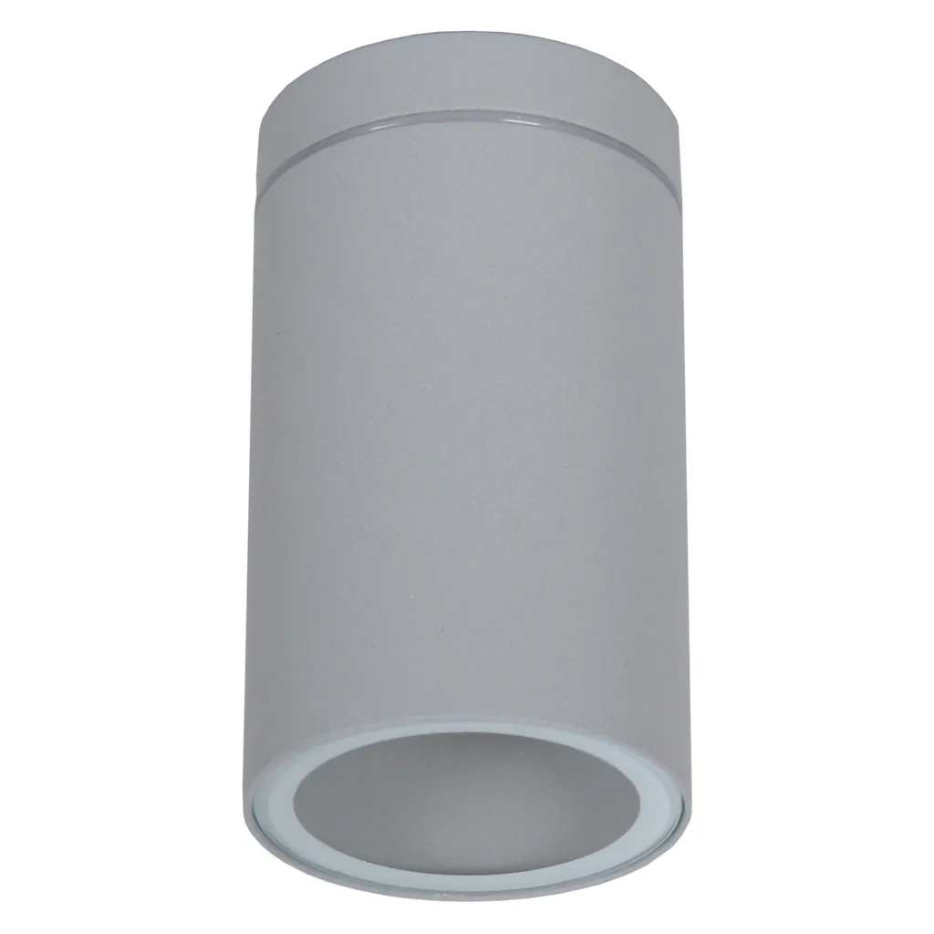 GEKAS Στεγανό Φωτιστικό Οροφής Tubo GU10 10W Ασημί