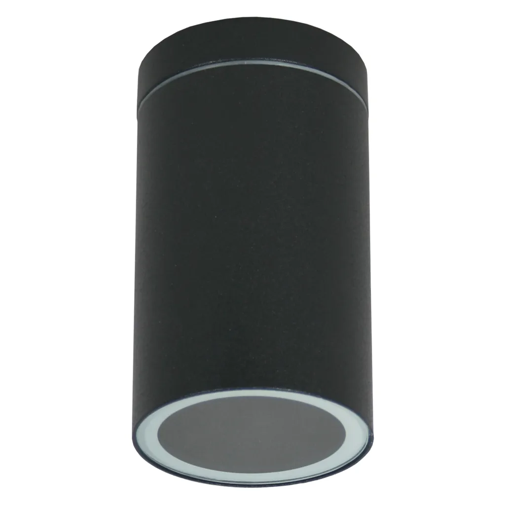 GEKAS Στεγανό Φωτιστικό Οροφής Tubo GU10 10W Μαύρο