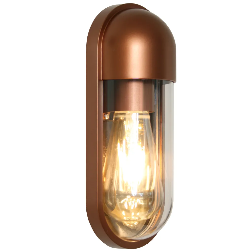 GEKAS Επίτοιχο Φωτιστικό Oval E27 max15W Χαλκός