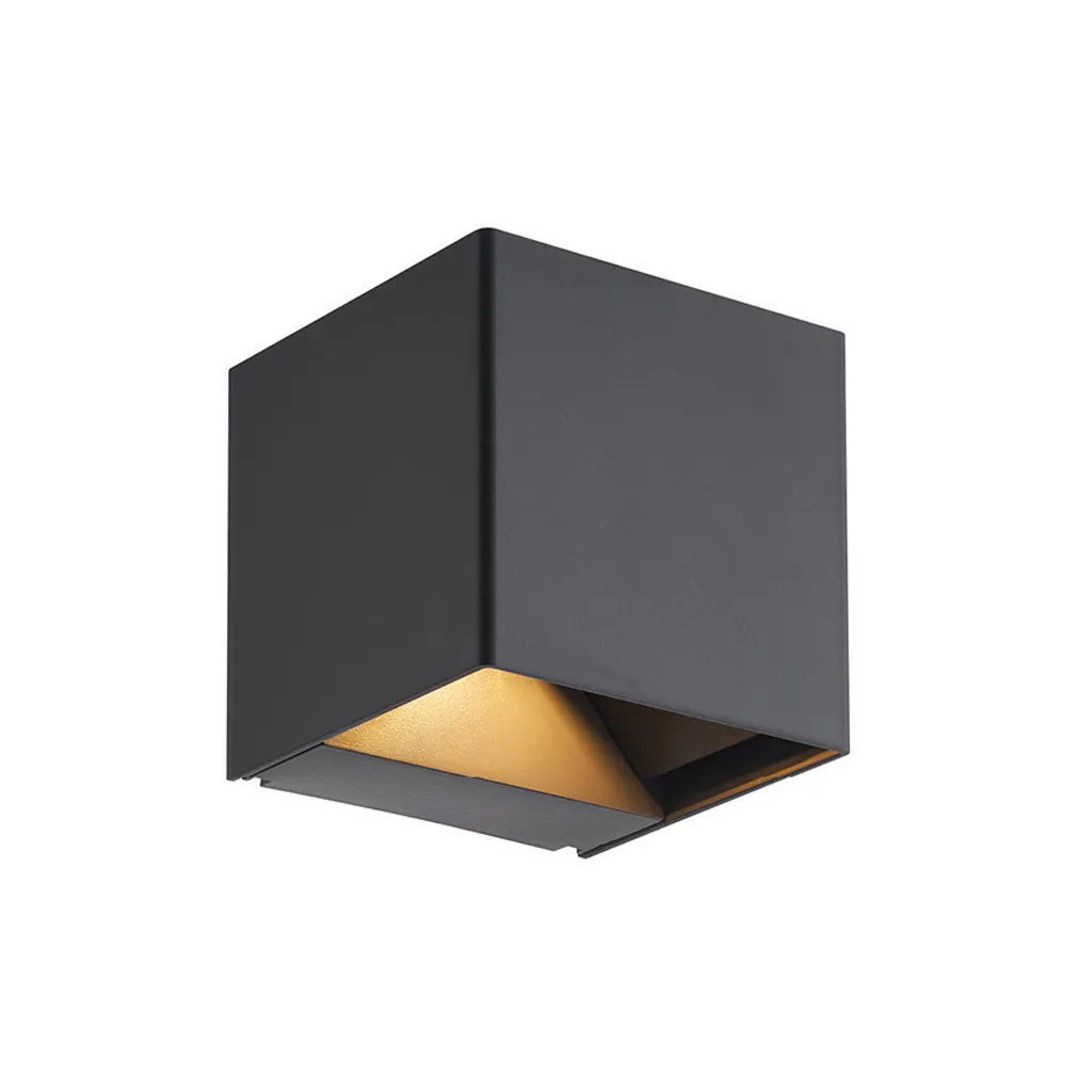 GEKAS Επίτοιχο Φωτιστικό Box Led 6W Ανθρακί