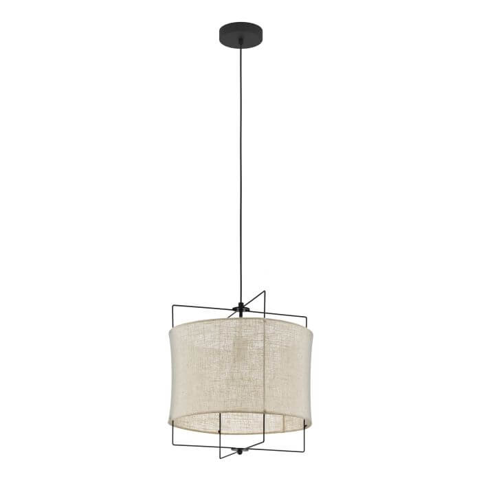 Κρεμαστό Φωτιστικό BRIDEKIRK Λινό – Μαύρο