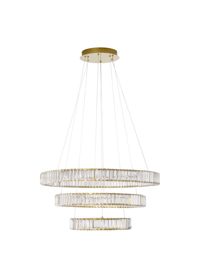 Κρεμαστό Φωτιστικό LED 92W Χρυσό Aurelia Nova Luce