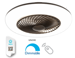 Lineme Cierzo nuovo Ανεμιστήρας Οροφής 55cm με Φως και Τηλεχειριστήριο Καφέ