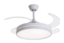 Lineme Minuano nuovo Ανεμιστήρας Οροφής 50-106cm με Φως και Τηλεχειριστήριο Λευκό