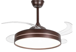 Lineme Minuano nuovo Ανεμιστήρας Οροφής 50-106cm με Φως και Τηλεχειριστήριο Καφέ