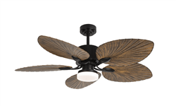 Lineme Isla Ανεμιστήρας Οροφής 132cm με Φως και Τηλεχειριστήριο Μαύρο Καφέ