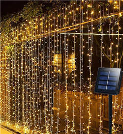 ΦOS_ΜΕ Ηλιακό 192 LED Κουρτίνα με 8 Προγράμματα