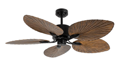 Lineme Isla no light Ανεμιστήρας Οροφής 132cm με Τηλεχειριστήριο Μαύρο Καφέ