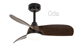 Lineme Oda Ανεμιστήρας Οροφής 91.5cm με Φως και Τηλεχειριστήριο Μαύρο / Καφέ Wegne