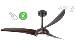 Lineme Levante Ανεμιστήρας Οροφής 132cm με Φως και Τηλεχειριστήριο Καρυδιάς
