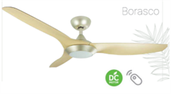 Lineme Borasco Ανεμιστήρας Οροφής 132cm με Φως και Τηλεχειριστήριο Σατέν Χρυσό