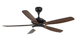 Lineme Boda Ανεμιστήρας Οροφής 140cm με Φως και Τηλεχειριστήριο Μαύρο / Καφέ Wegne