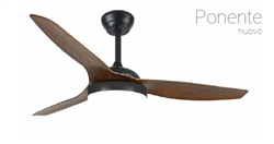 Lineme Ponente nuovo Ανεμιστήρας Οροφής 132cm με Φως και Τηλεχειριστήριο Μαύρο / Καφέ Wegne