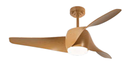 Lineme Atma Ανεμιστήρας Οροφής 132cm με Φως και Τηλεχειριστήριο  Καφέ Δρυς