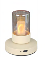 ΦOS_ΜΕ Επιτραπέζιο Φωτιστικό AURA FLAME Επαναφορτιζόμενο Καφέ