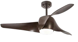 Lineme Atma Ανεμιστήρας Οροφής 132cm με Φως και Τηλεχειριστήριο Καφέ Wegne