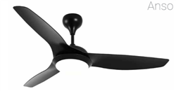 Lineme Anso Ανεμιστήρας Οροφής 132cm με Φως και Τηλεχειριστήριο Μαύρο