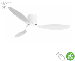 Lineme Hebe Ανεμιστήρας Οροφής 132cm με Φως και Τηλεχειριστήριο Λευκό