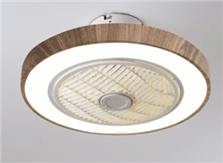 Lineme Aurorawood Ανεμιστήρας Οροφής 50cm με Φως και Τηλεχειριστήριο Καφέ Ξύλο