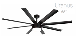 Lineme Uranus Ανεμιστήρας Οροφής 173cm με Φως και Τηλεχειριστήριο Μαύρο