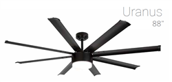 Lineme Uranus Ανεμιστήρας Οροφής 223.5cm με Φως και Τηλεχειριστήριο Μαύρο