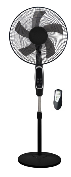 Lineme Ανεμιστήρας Ορθοστάτου 46cm με Τηλεχειριστήριο Μαύρο