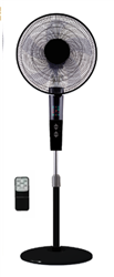 Lineme Ανεμιστήρας Ορθοστάτου 40cm με Τηλεχειριστήριο Μαύρο