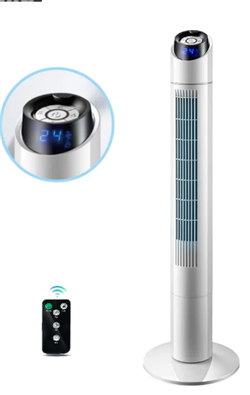 Lineme Tower fan Ανεμιστήρας Ορθοστάτης Bladeless με Τηλεχειριστήριο Λευκό