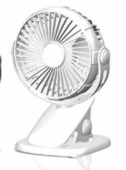 Lineme USB clip fan Ανεμιστήρας Επιτραπέζιος 13cm Λευκό