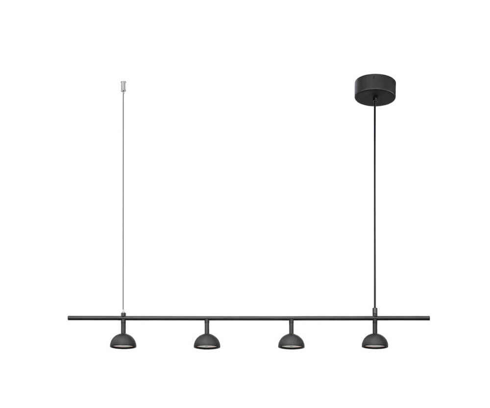 Κρεμαστό 4φωτο 01582 LED 20W Μαύρο