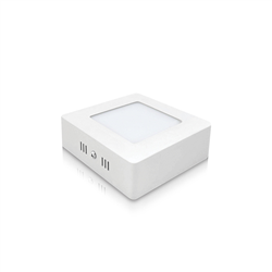 Εξωτερικό Φωτιστικό Οροφής Τετράγωνο Downlight LED 12w 17x17cm Λευκό