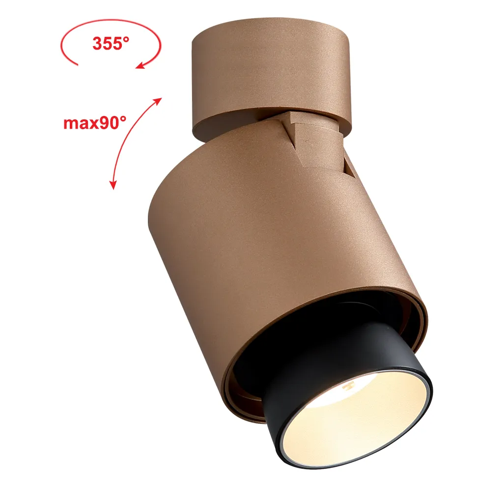 Μονόφωτο Σποτ Como LED 11W Dim Μαύρο-χαλκό/χρυσό
